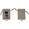Superhero Small Burlap Gift Bag - Front Approval