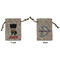 Superhero Small Burlap Gift Bag - Front & Back (Personalized)