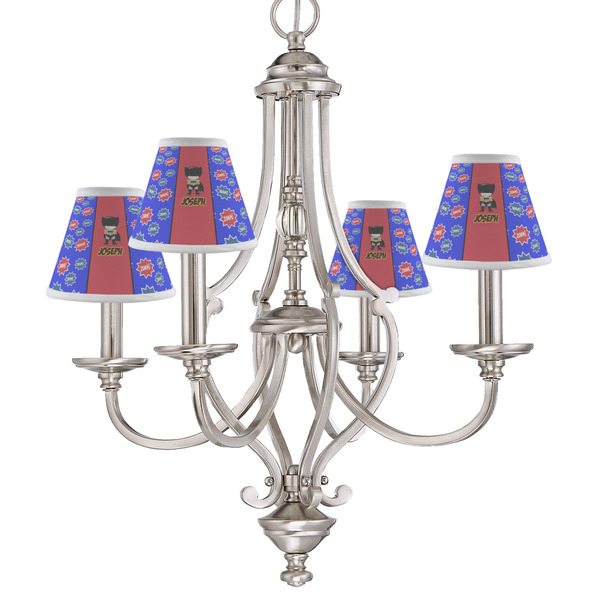 Superhero Small Chandelier Shade - LIFESTYLE (on chandelier)