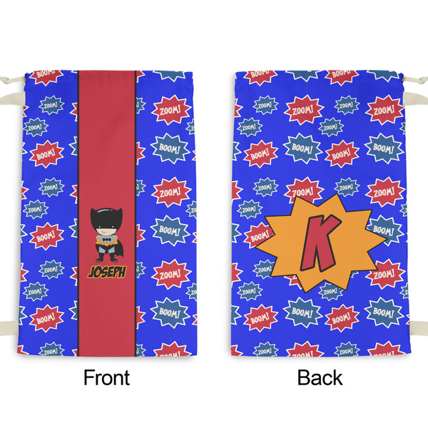 Superhero Small Laundry Bag - Front & Back View