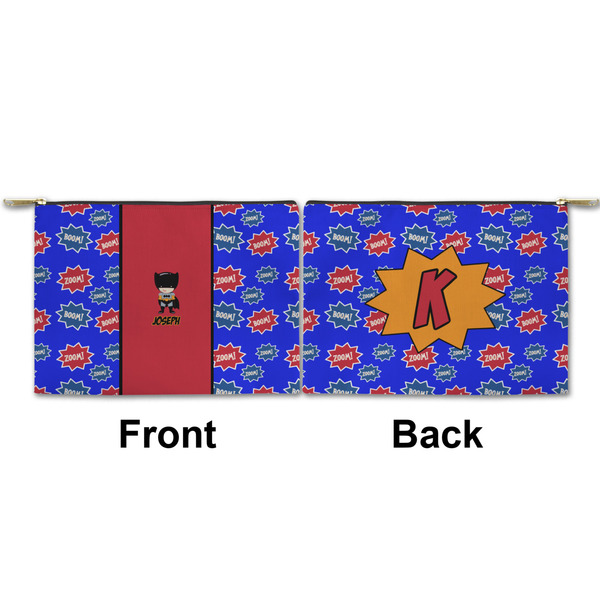 Superhero Small Zipper Pouch Approval (Front and Back)