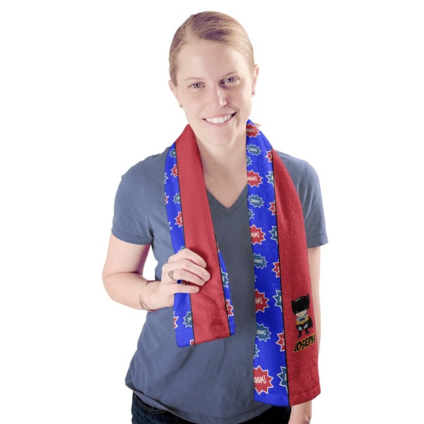 Superhero Sport Towel - Exercise use - Model