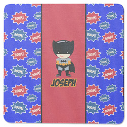 Superhero Square Rubber Backed Coaster (Personalized)