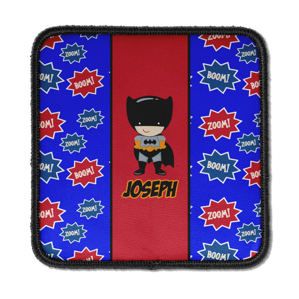 Custom Superhero Iron On Square Patch w/ Name or Text