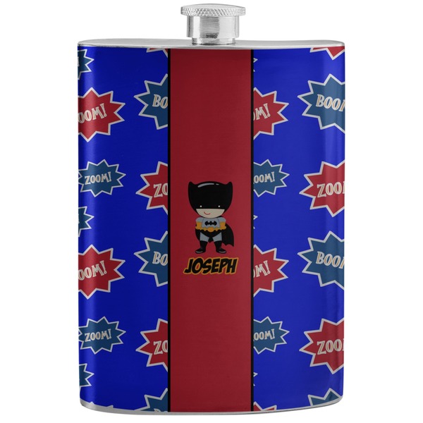 Custom Superhero Stainless Steel Flask (Personalized)