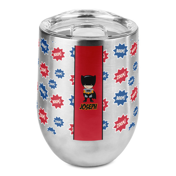 Custom Superhero Stemless Wine Tumbler - Full Print (Personalized)