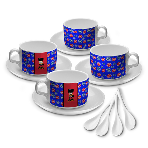 Custom Superhero Tea Cup - Set of 4 (Personalized)