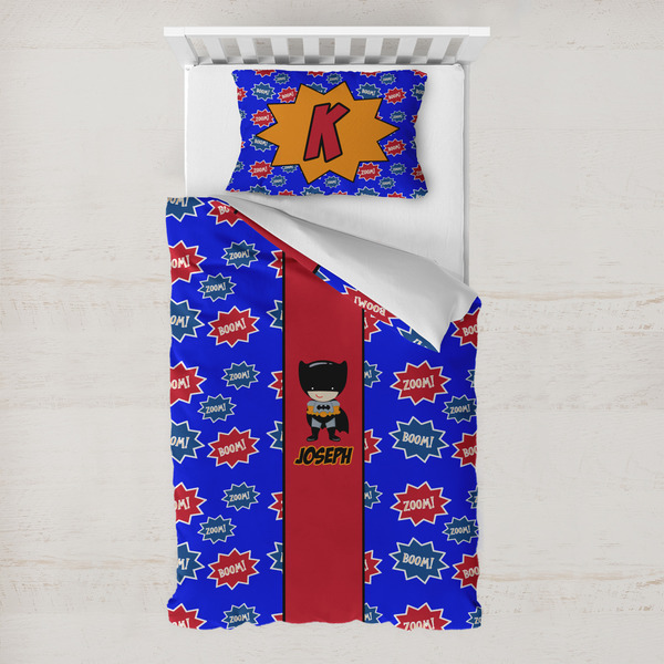 Custom Superhero Toddler Bedding Set - With Pillowcase (Personalized)