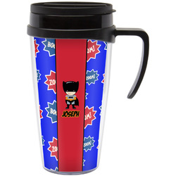 Superhero Acrylic Travel Mug with Handle (Personalized)