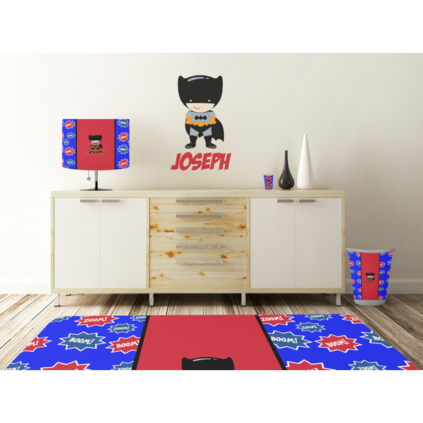 Superhero Wall Graphic Decal Wooden Desk