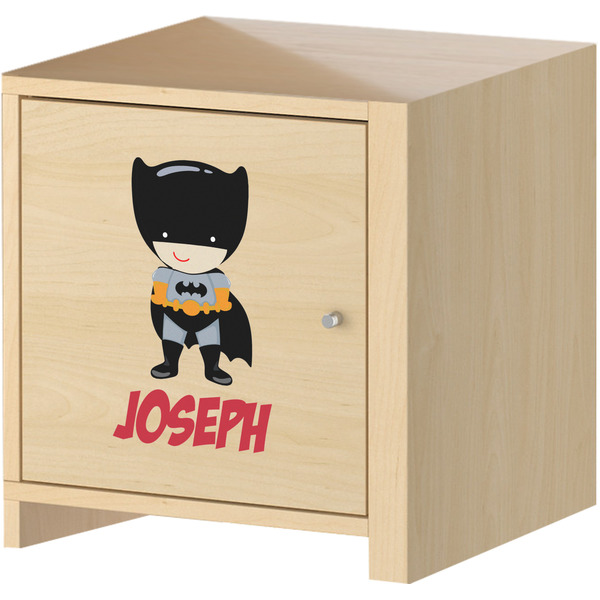 Superhero Wall Graphic on Wooden Cabinet