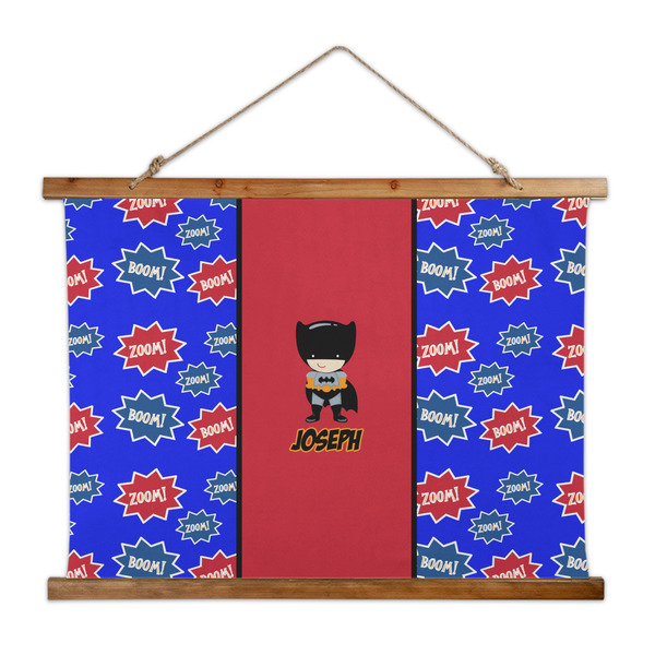 Custom Superhero Wall Hanging Tapestry - Wide (Personalized)
