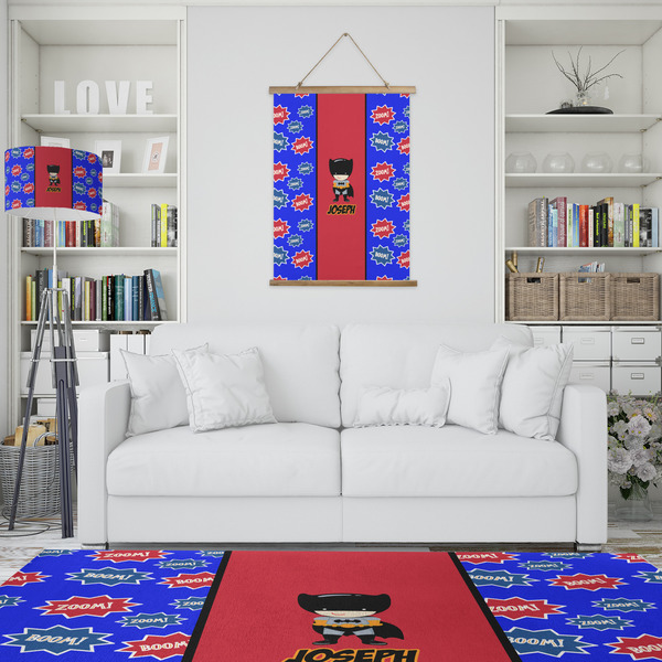 Superhero Wall Hanging Tapestry - Portrait - IN CONTEXT