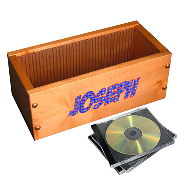 Superhero Wall Name Decal on Wooden Storage Chest