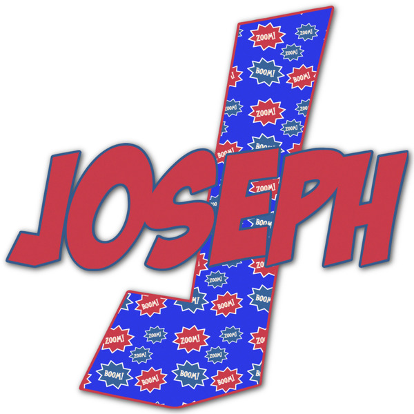 Custom Superhero Name & Initial Decal - Up to 18"x18" (Personalized)