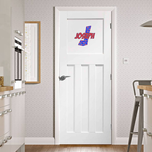 Superhero Wall Name & Initial Medium on Door