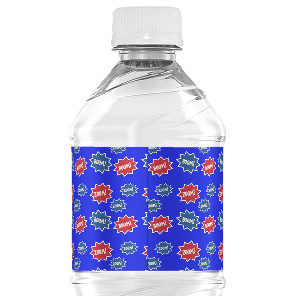 Superhero Water Bottle Label - Back View