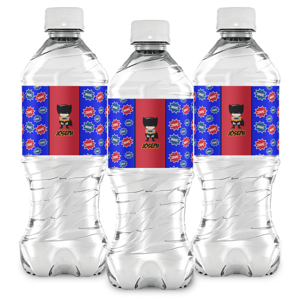 Superhero Water Bottle Labels - Front View