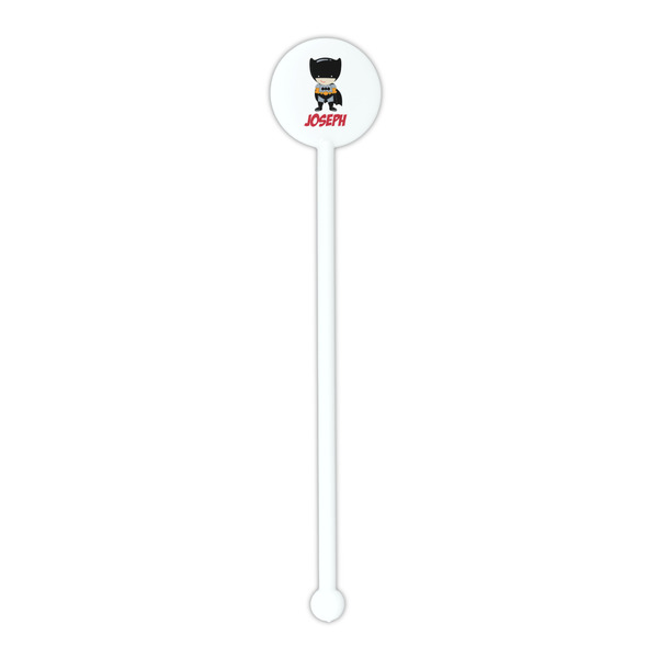 Superhero White Plastic 5.5" Stir Stick - Round - Single Stick