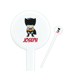 Superhero Round Plastic Stir Sticks (Personalized)