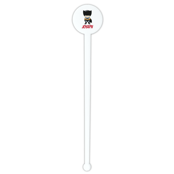 Superhero White Plastic 7" Stir Stick - Round - Single Stick