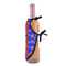 Superhero Wine Bottle Apron - DETAIL WITH CLIP ON NECK