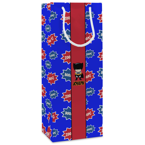 Custom Superhero Wine Gift Bags - Gloss (Personalized)
