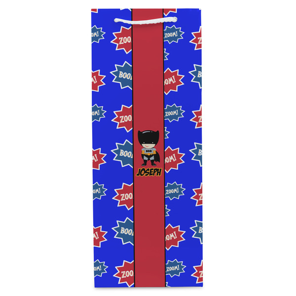 Superhero Wine Gift Bag - Matte - Front