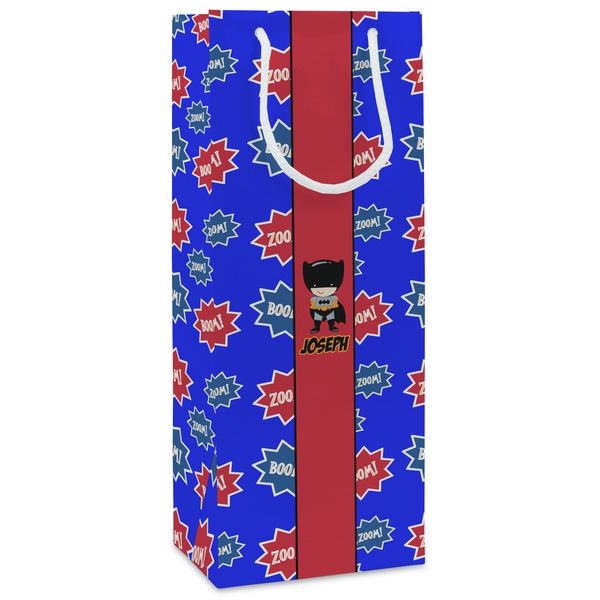 Custom Superhero Wine Gift Bags - Matte (Personalized)
