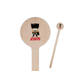 Superhero 6" Round Wooden Stir Sticks - Double Sided (Personalized)