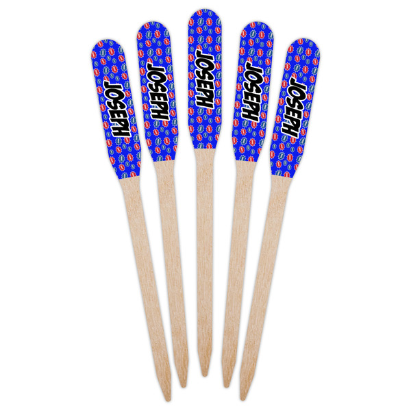 Superhero Wooden Food Pick - Paddle - Fan View