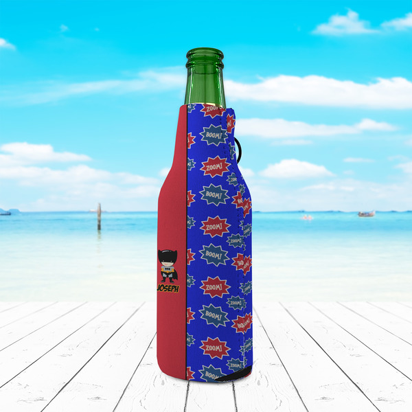 Superhero Zipper Bottle Cooler - LIFESTYLE