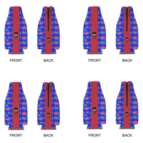 Superhero Zipper Bottle Cooler - Set of 4 - APPROVAL