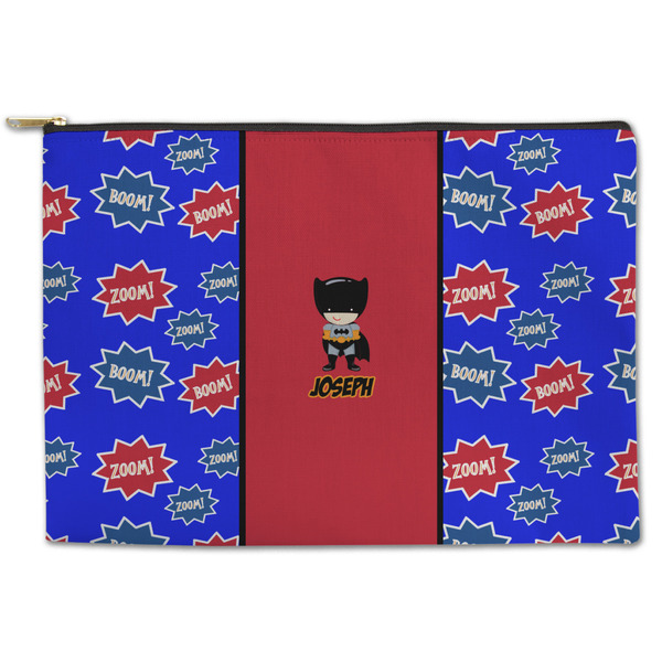 Custom Superhero Zipper Pouch - Large - 12.5"x8.5" (Personalized)
