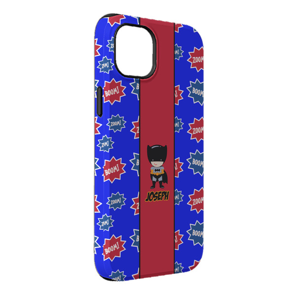 Custom Superhero iPhone Case - Rubber Lined - iPhone 14 Plus (Personalized)