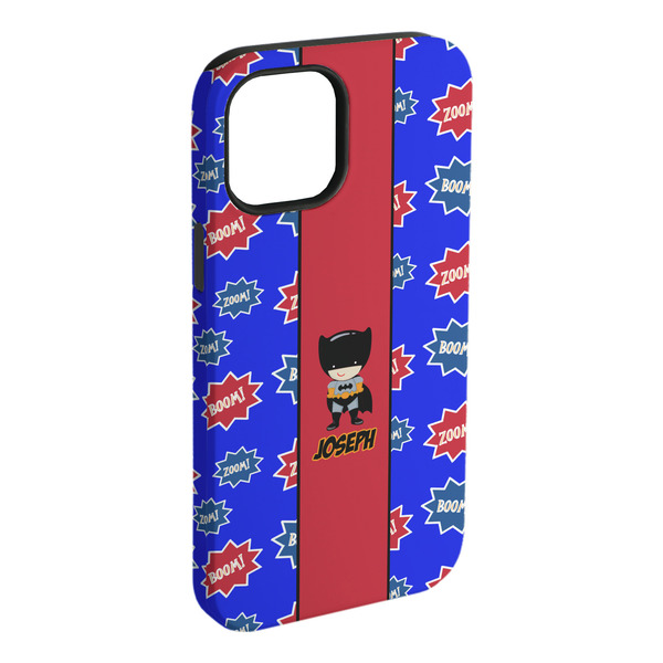 Custom Superhero iPhone Case - Rubber Lined - iPhone 15 Plus (Personalized)