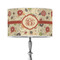 Fall Flowers 12" Drum Lampshade - ON STAND (Poly Film)