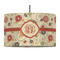 Fall Flowers 12" Drum Pendant Lamp - Fabric (Personalized)