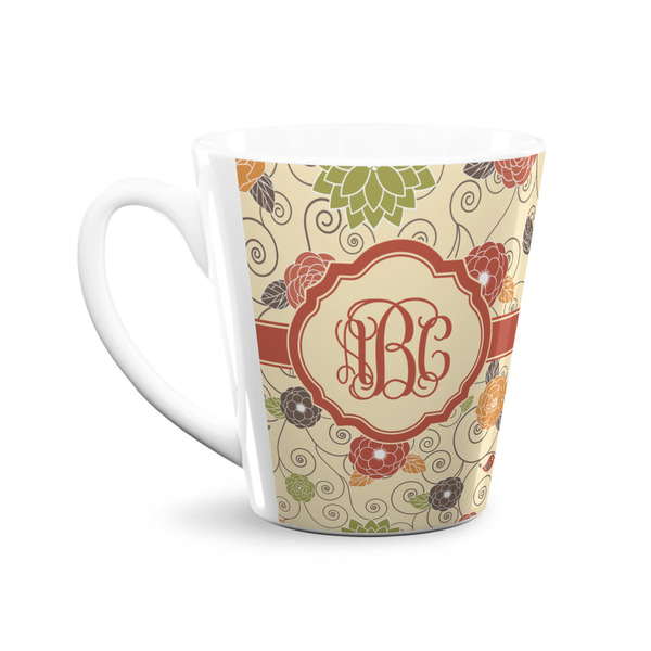 Fall Flowers 12 Oz Latte Mug - Front
