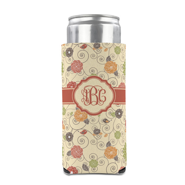 Fall Flowers 12oz Tall Can Sleeve - FRONT (on can)