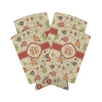 Fall Flowers Can Cooler (tall 12 oz) - Set of 4 (Personalized)