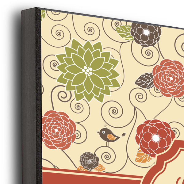 Fall Flowers 12x12 Wood Print - Closeup