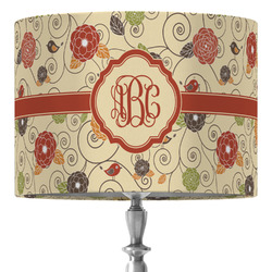 Fall Flowers 16" Drum Lamp Shade - Fabric (Personalized)