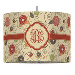 Fall Flowers Drum Pendant Lamp (Personalized)