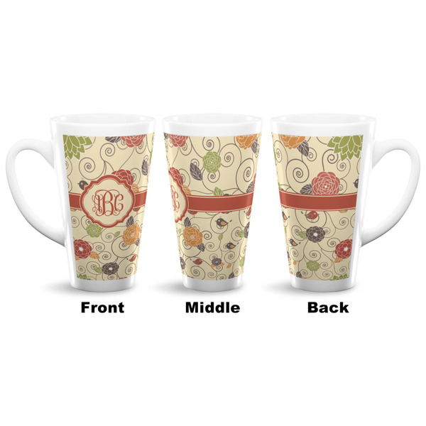 Fall Flowers 16 Oz Latte Mug - Approval