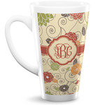 Fall Flowers 16 Oz Latte Mug (Personalized)