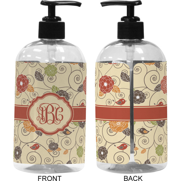 Fall Flowers 16 oz Plastic Liquid Dispenser (Approval)