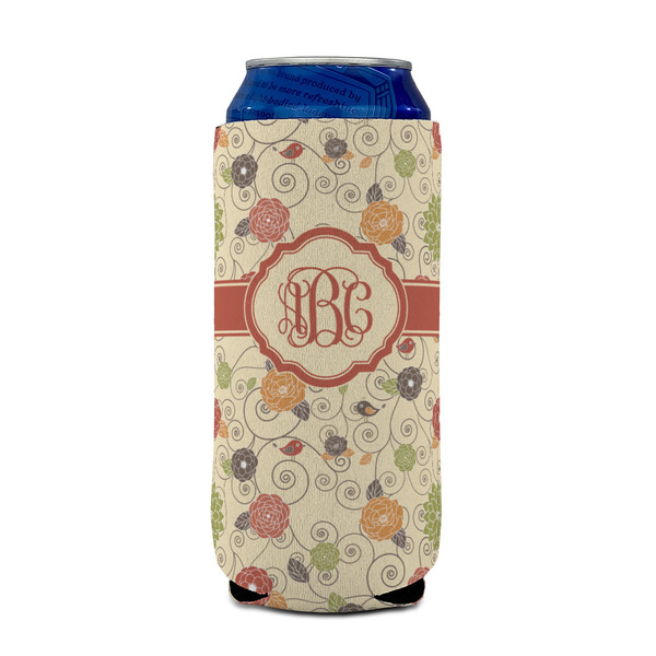Fall Flowers 16oz Can Sleeve - FRONT (on can)