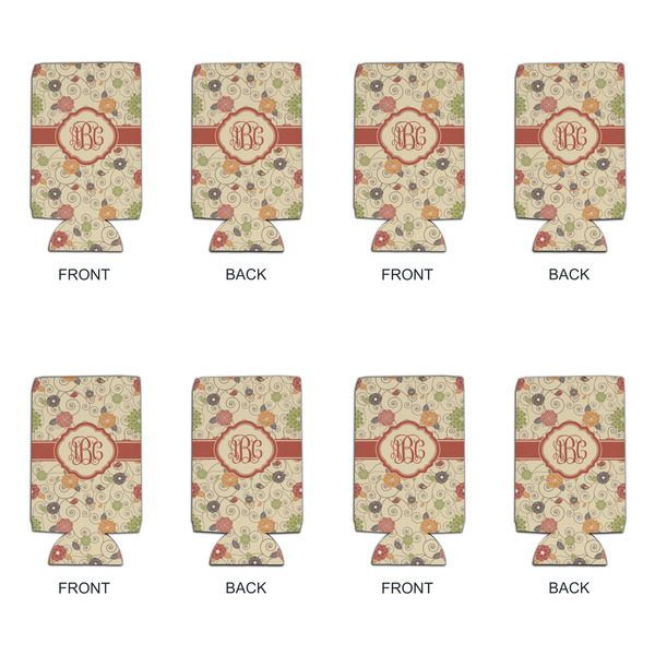 Fall Flowers 16oz Can Sleeve - Set of 4 - APPROVAL