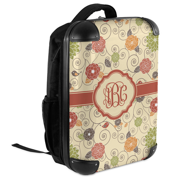 Fall Flowers 18" Hard Shell Backpacks - ANGLED VIEW